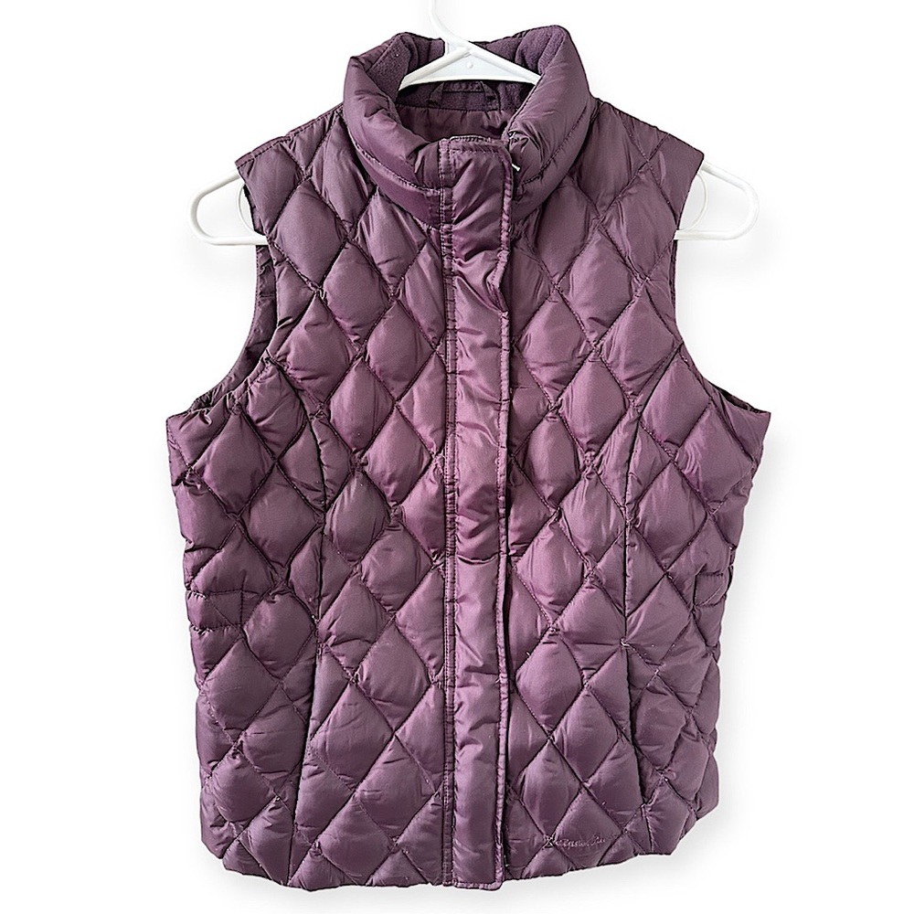 Eddie Bauer Goose Down Puffer Vest Purple Kids Size X-Large (14)